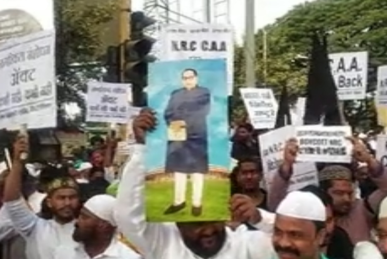 people protest against CAA and NRC