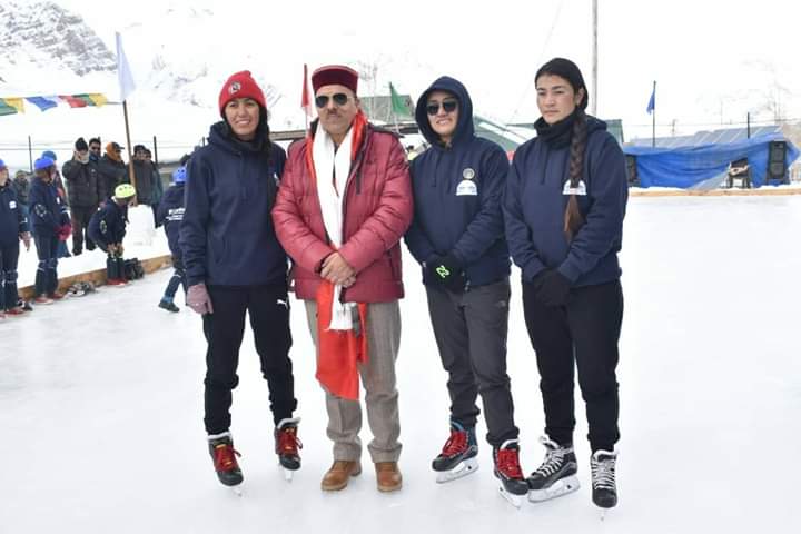 Sports activities begin at the highest ice hockey rink in Kaza