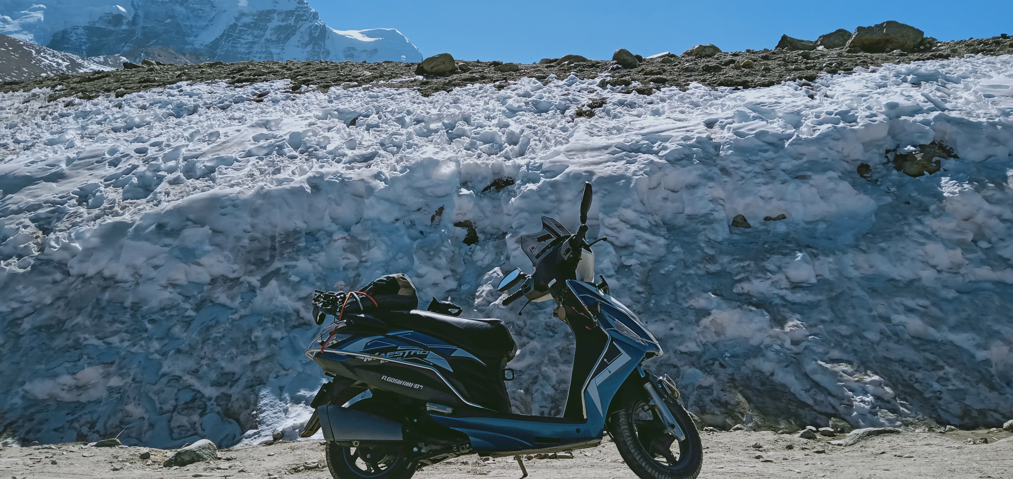 Gurudongmar Expedition on 110 scooty by Arunava Goswami from Asansol