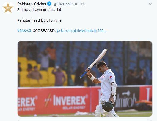 पाकिस्तान क्रिकेट का ट्वीट