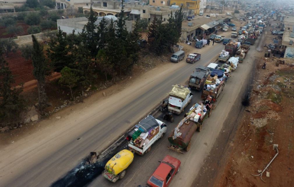 syrian people evacuate