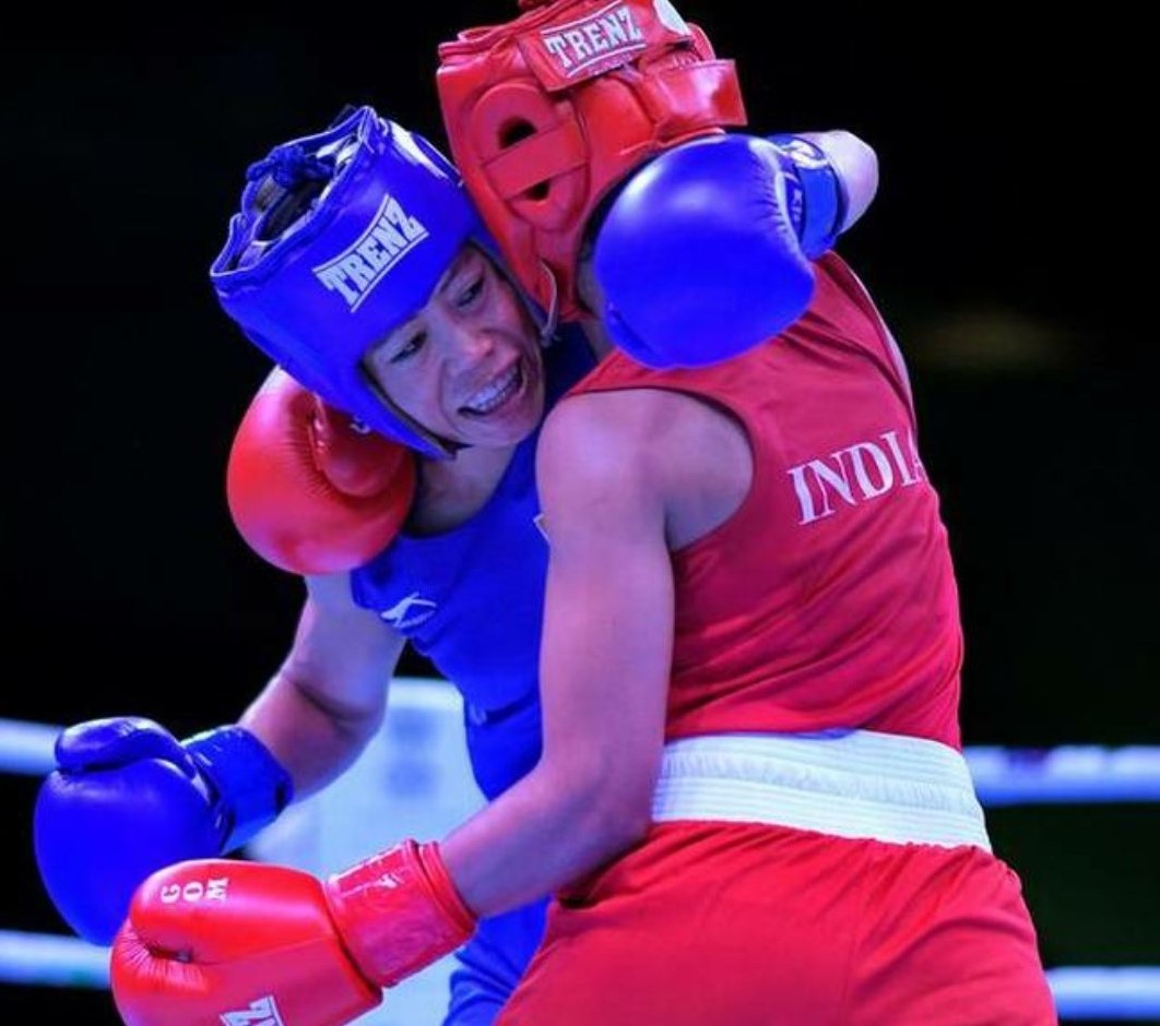 Mary Kom and Nikhat Zareen