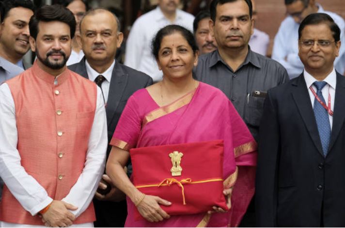 Nirmala Sithraman presenting her maiden budget on 5 july