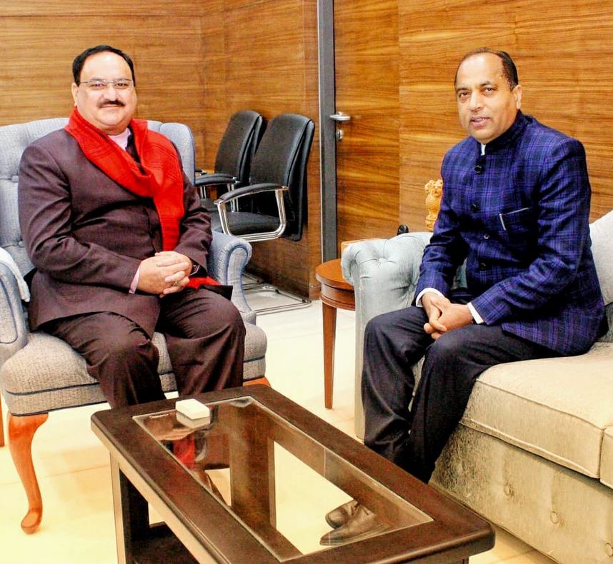 cm jairam thakur Meet jp nadda