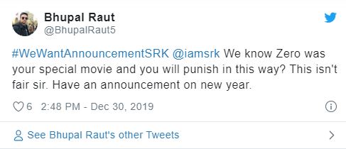 shah rukh khan, shah rukh khan news, shah rukh khan updates, shah rukh khan fan want srk new film, srk fan new, srk fans tweets