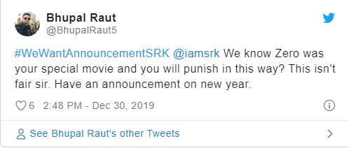 shah rukh khan Fan threatens suicide if King Khan doesn't announce his next