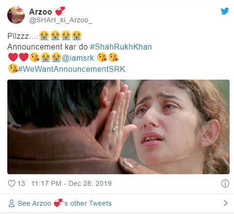 Shahrukh Khan fan threatens him