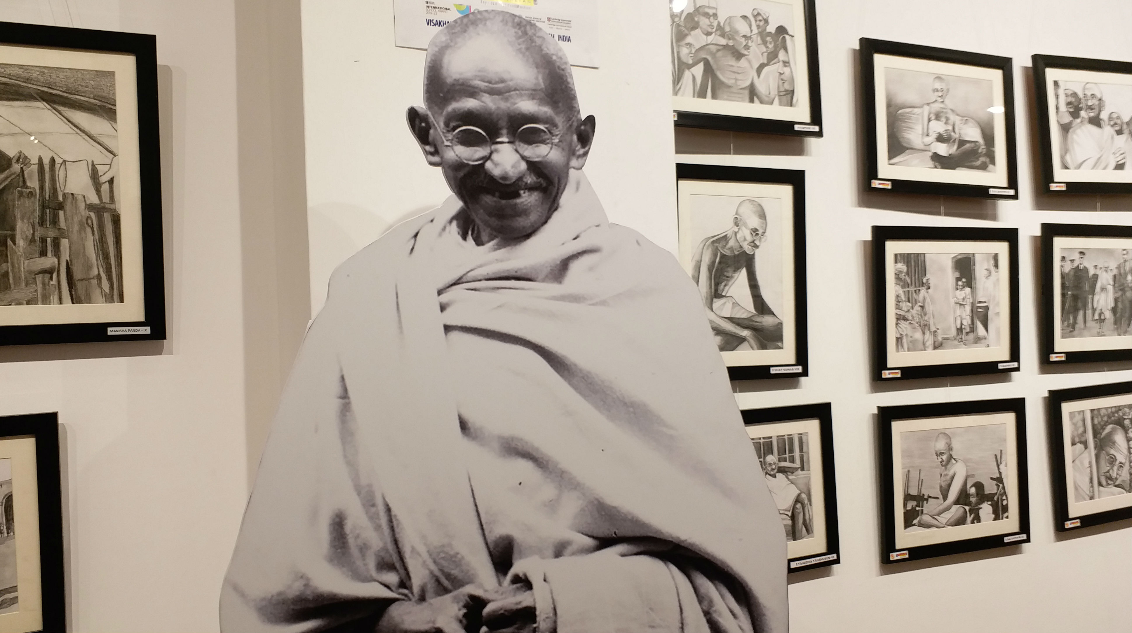 Gandhiji painting exhibition in India International Center