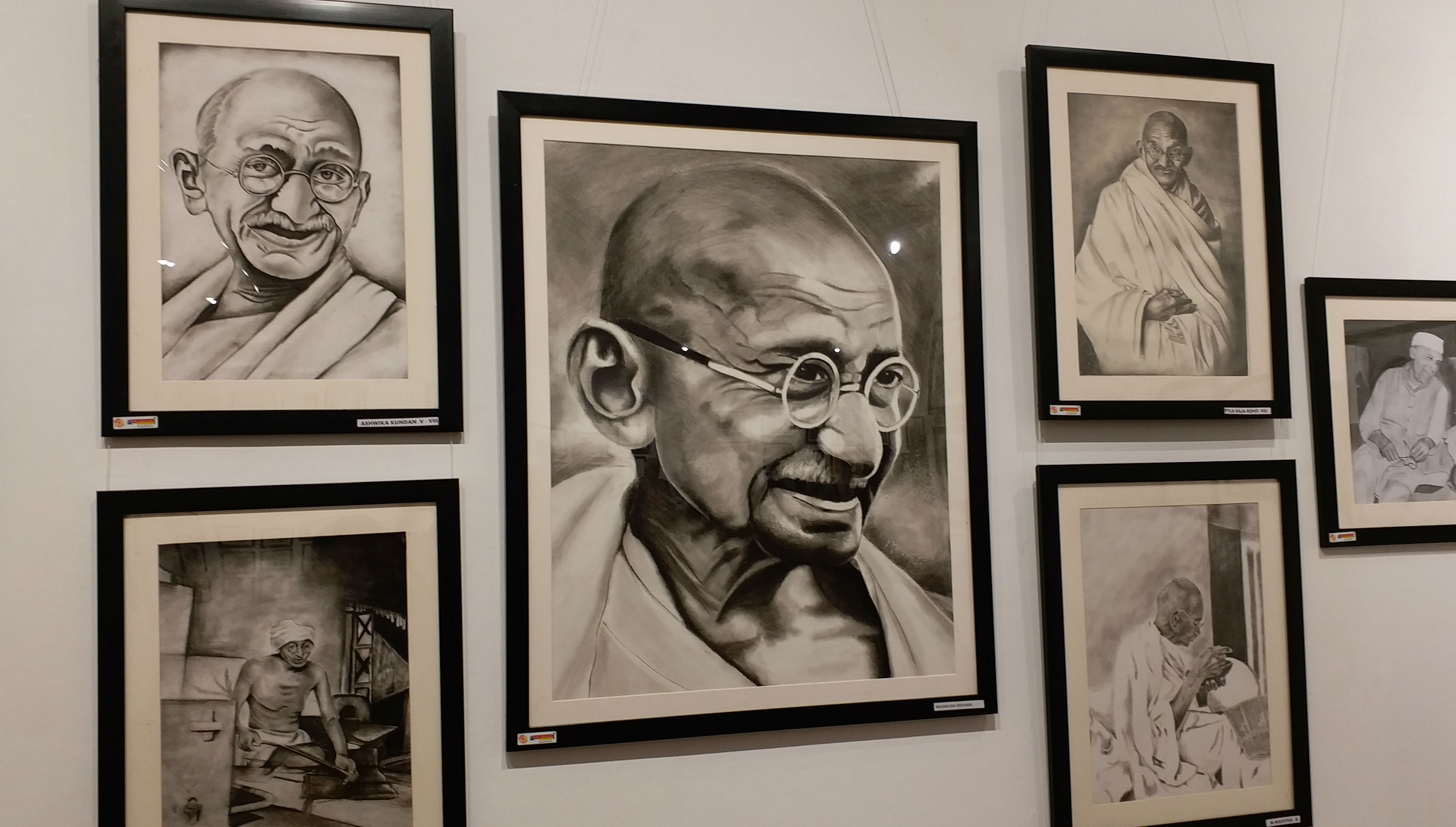 Gandhiji painting exhibition in India International Center