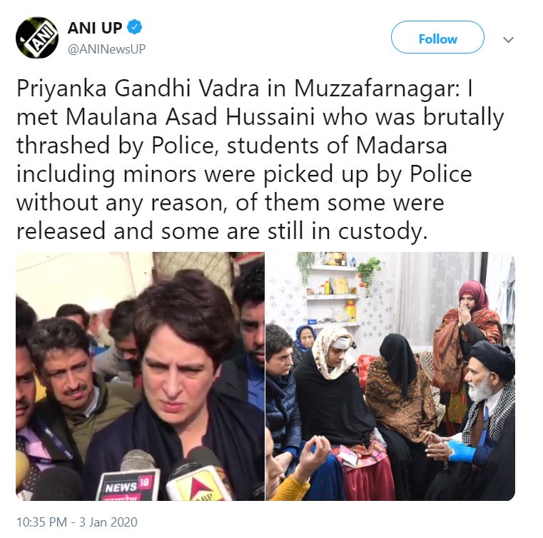 PRIYANKA GANDHI IN MUZAFFARNAGAR