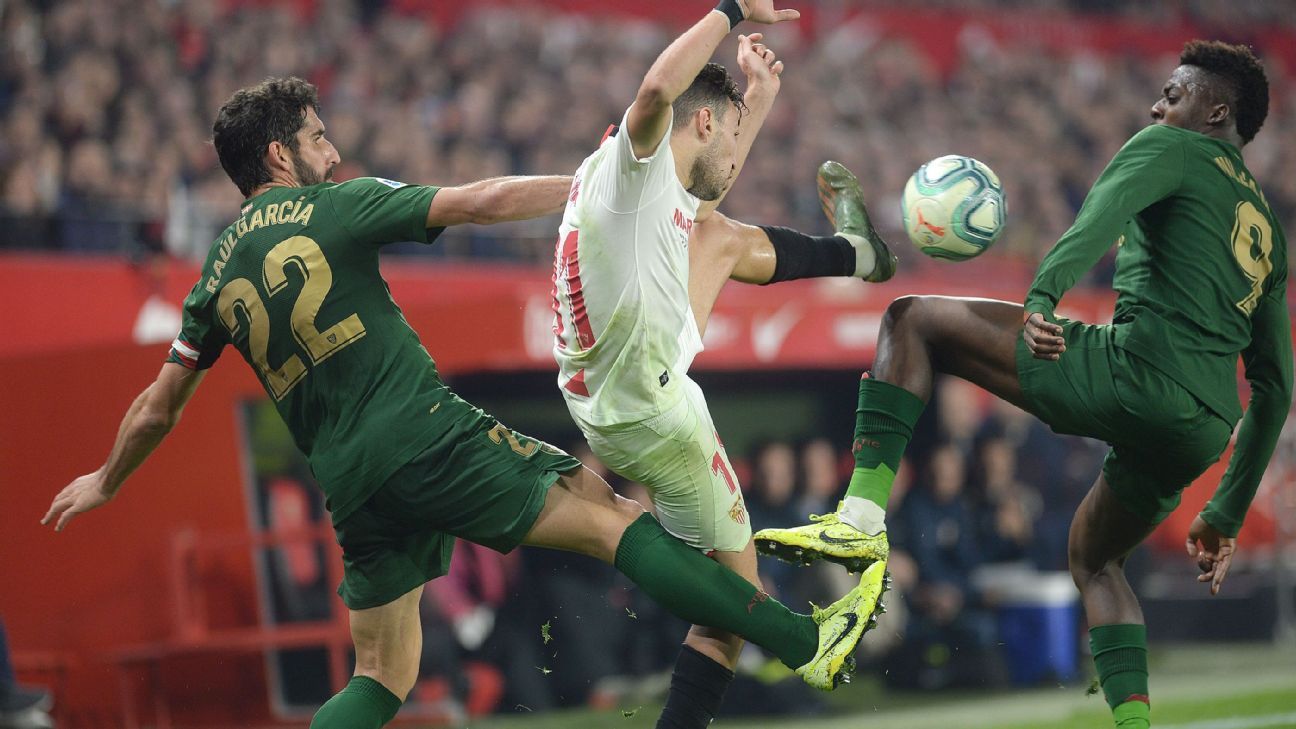 Sevilla held by Athletic Bilbao 1-1 in LA Liga encounter