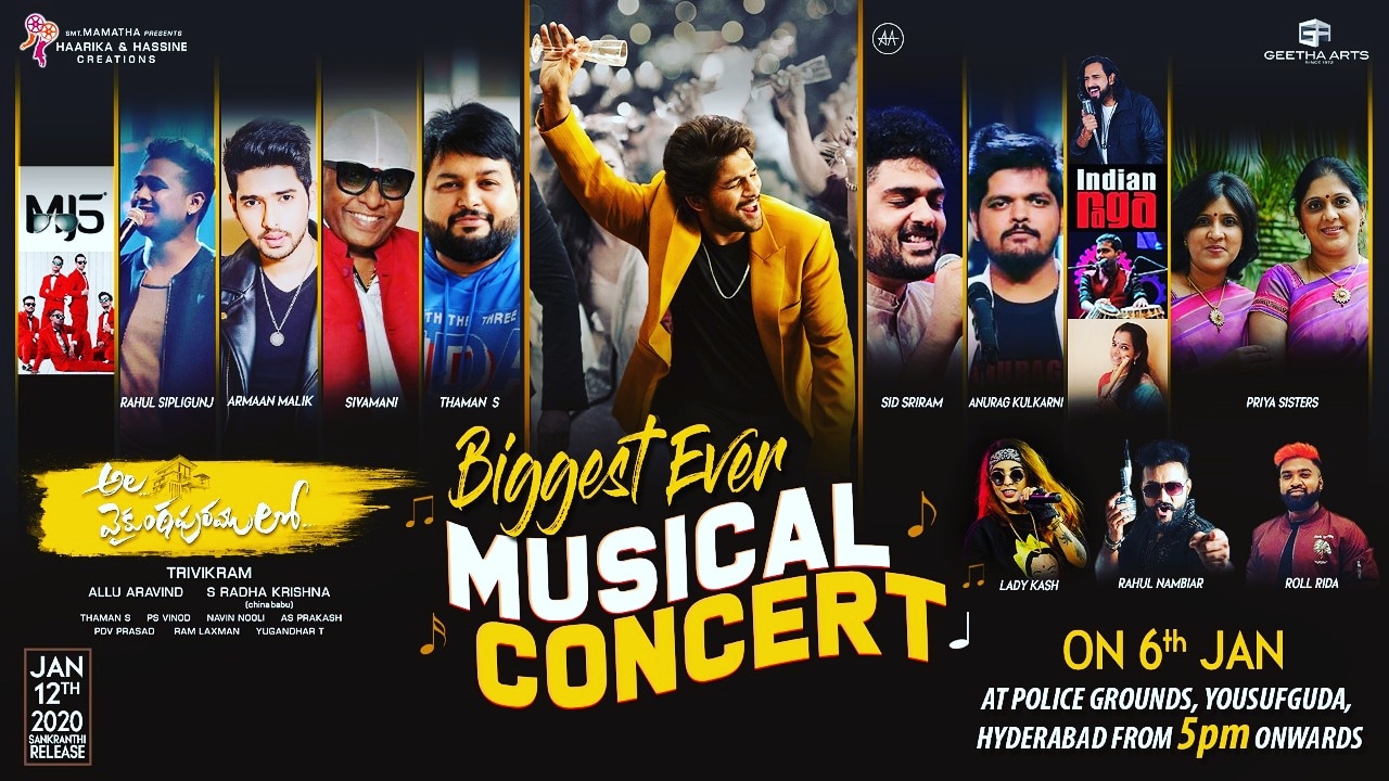 Pongal Feast in Tollywood 2020: AVLPMusicalConcerton in Hyderabad on 6thJan2020, SarileruNeekevvaru Pre-release event on JAN 5th