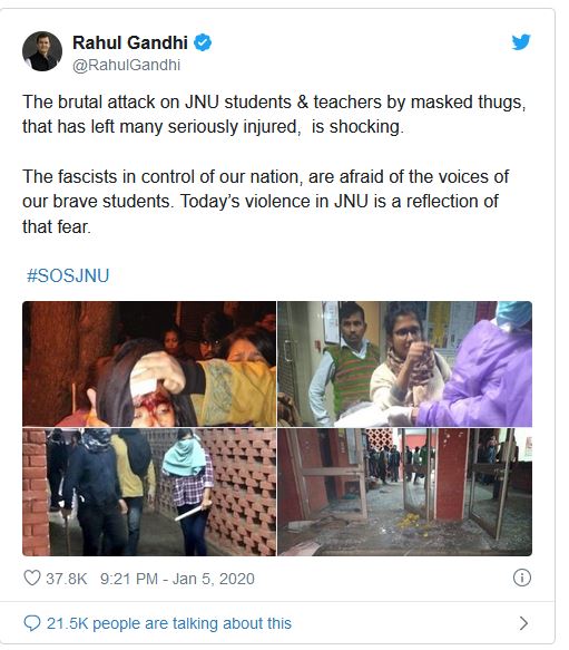 JNU violence