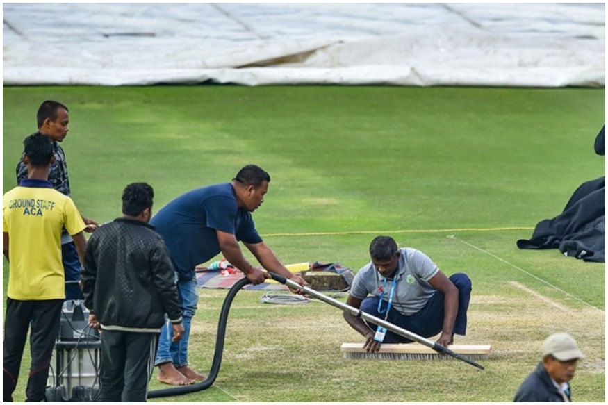 Rain, leaking covers force abandonment of 1st T20I between India and Sri Lanka