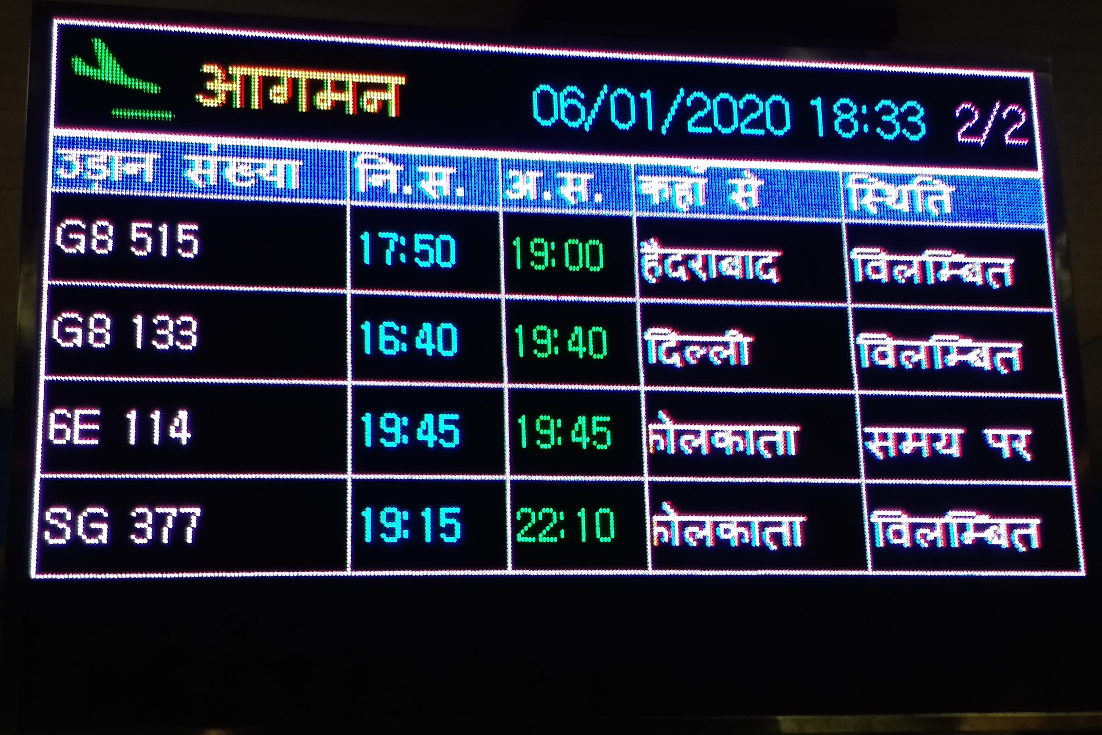 ऐसी रहा विमानों का परिचालन