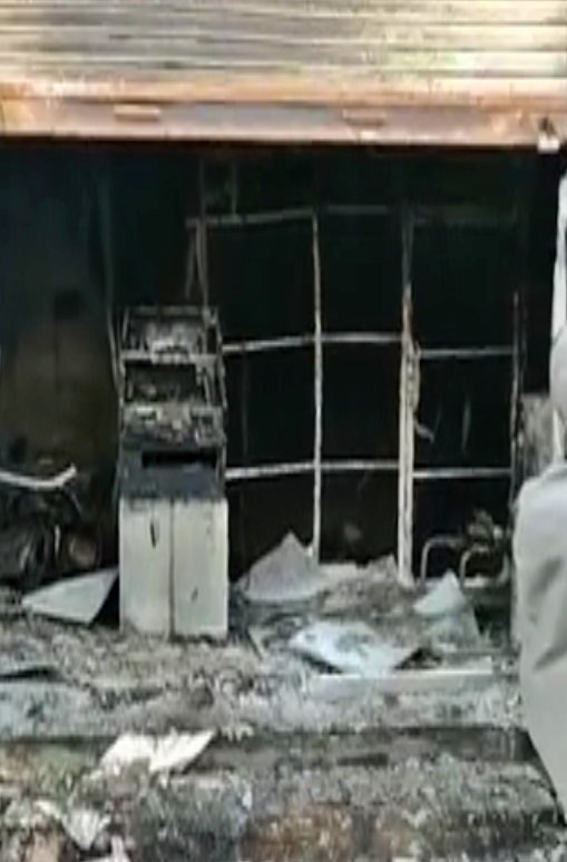 ATM fire in UP's Muzaffarnagar