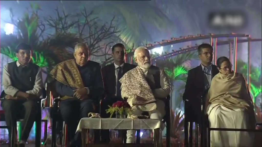 PM Narendra Modi and CM Mamata Banerjee at Millennium Park