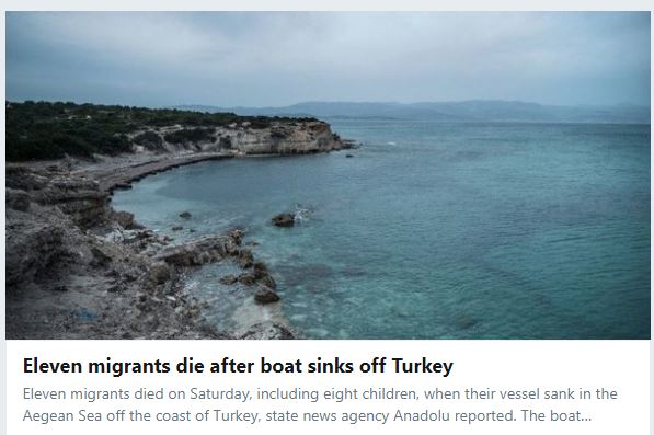 The boat sank, killing several people