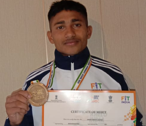 nandurbar abhay gurav win gold medal in khelo india youth games 2020