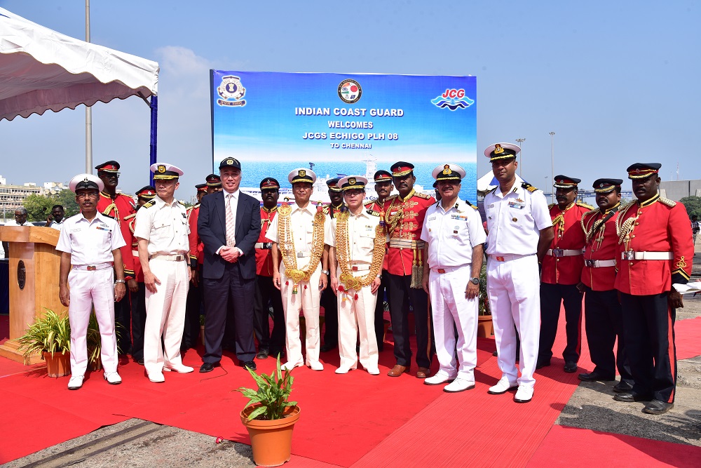 Japanese CG ship arrives to take part in 5 day joint exercise