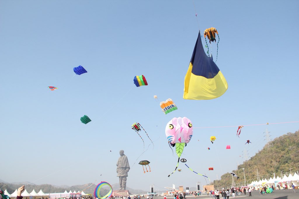 Harvest festival of Uttarayan was celebrated in Gujarat