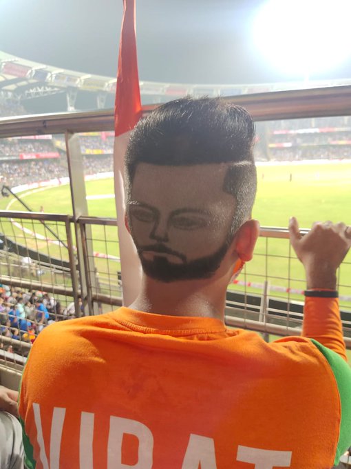 Virat Kohli Fan Unique Hairstyle