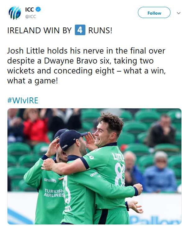 ireland beat westindies