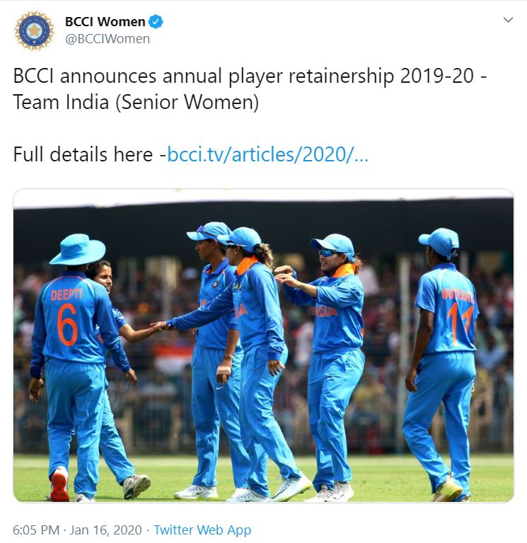 BCCI, Indian Women Cricket Team