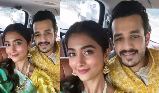 pooja hegde with akhil