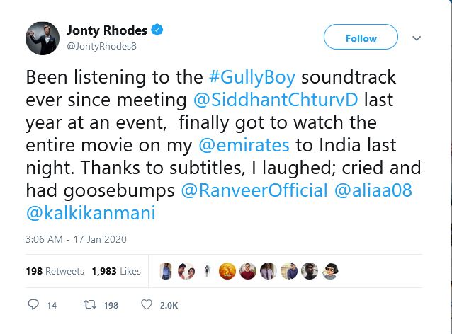 Jhonty Rhodes, Gully Boy