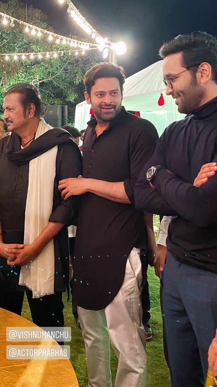 prabhas with mohanbabu