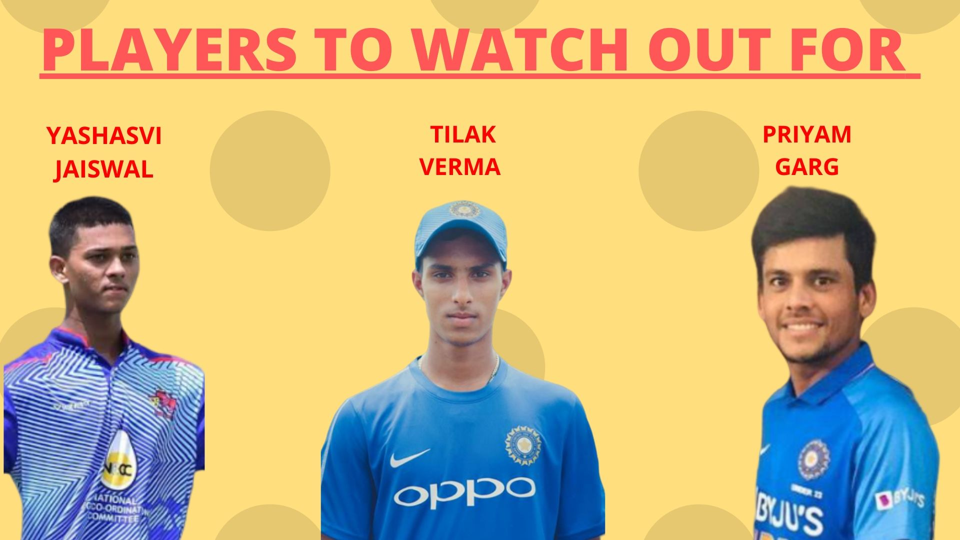 Indian players to watch out for in today's ICC U-19 match.