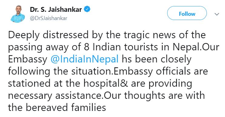 grief over death of 8 Indian tourists