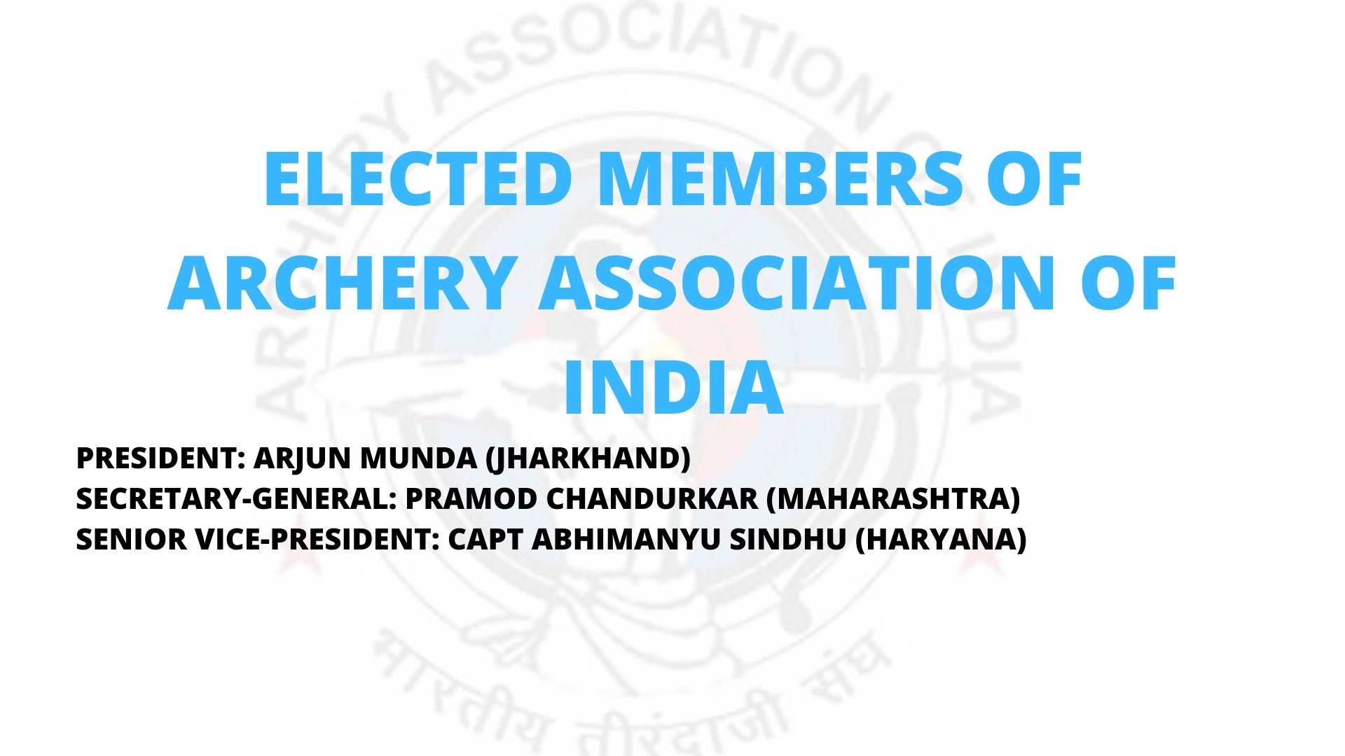 Indian Olympic Association  Narinder Batra  World Archery  Archery Association of India