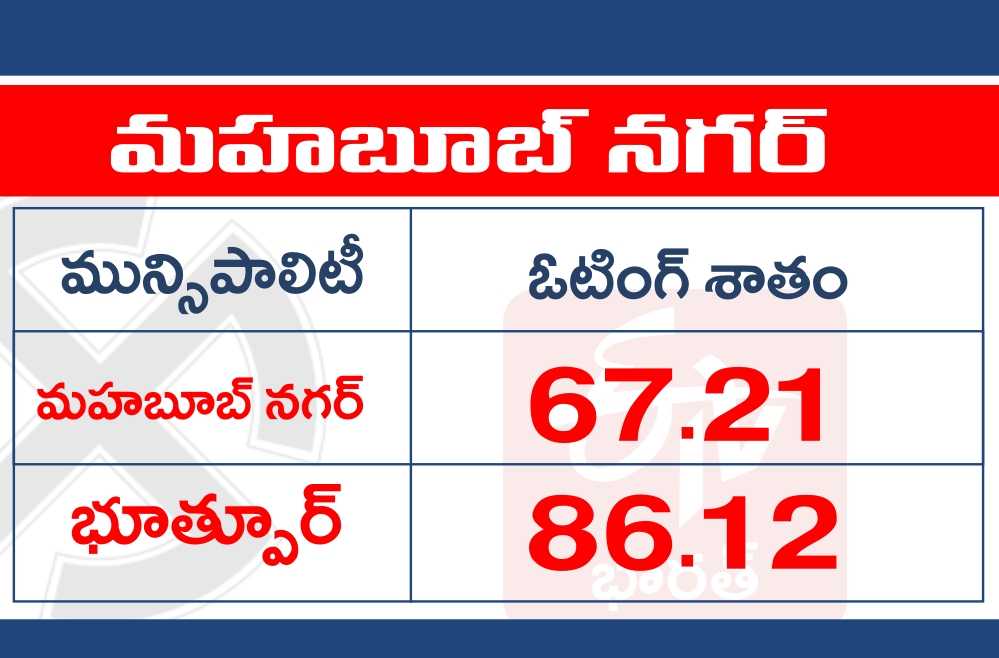 pollincg percentage in mahabubnagar district