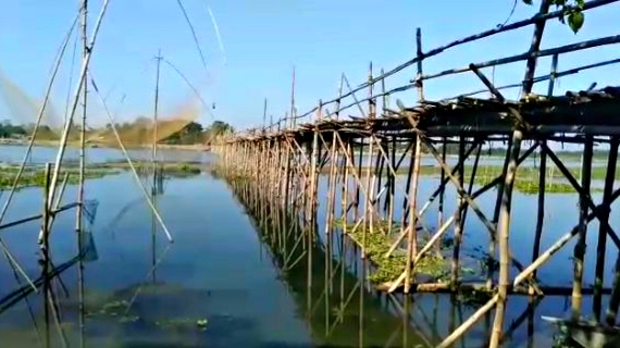 Bongaigaon fareable Bamboo bridge etv bharat assam news