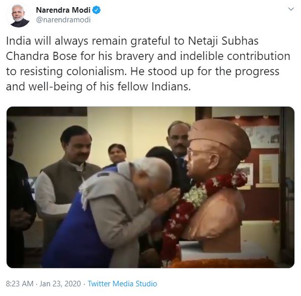 president and prime minister pay tribute to netaji subhash chandra bose