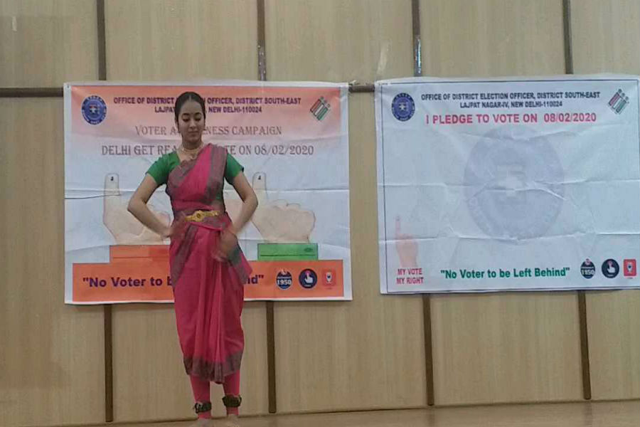Voter awareness program at PGDAV College in delhi