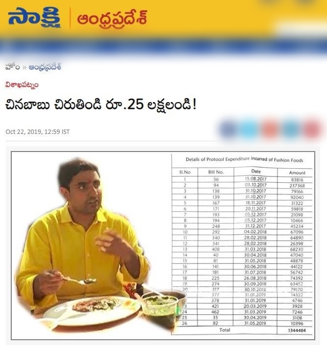 lokesh files defamation suit on sakshi