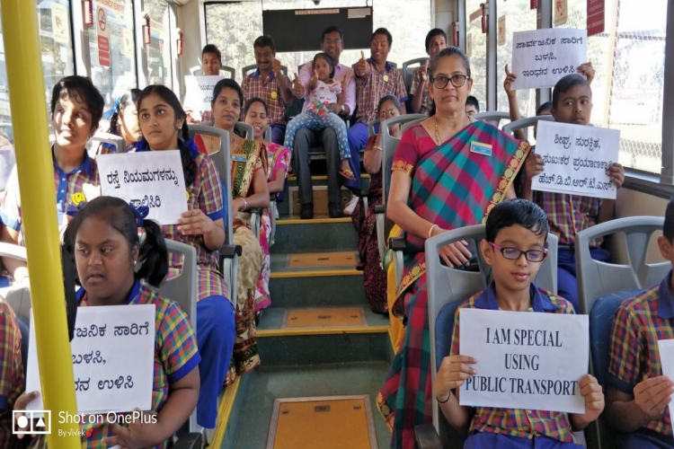 Special abled cildren of Hubli-Darwad learnt about the HDBRTS project