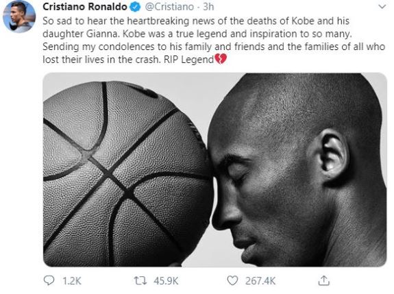 tweet of ronaldo