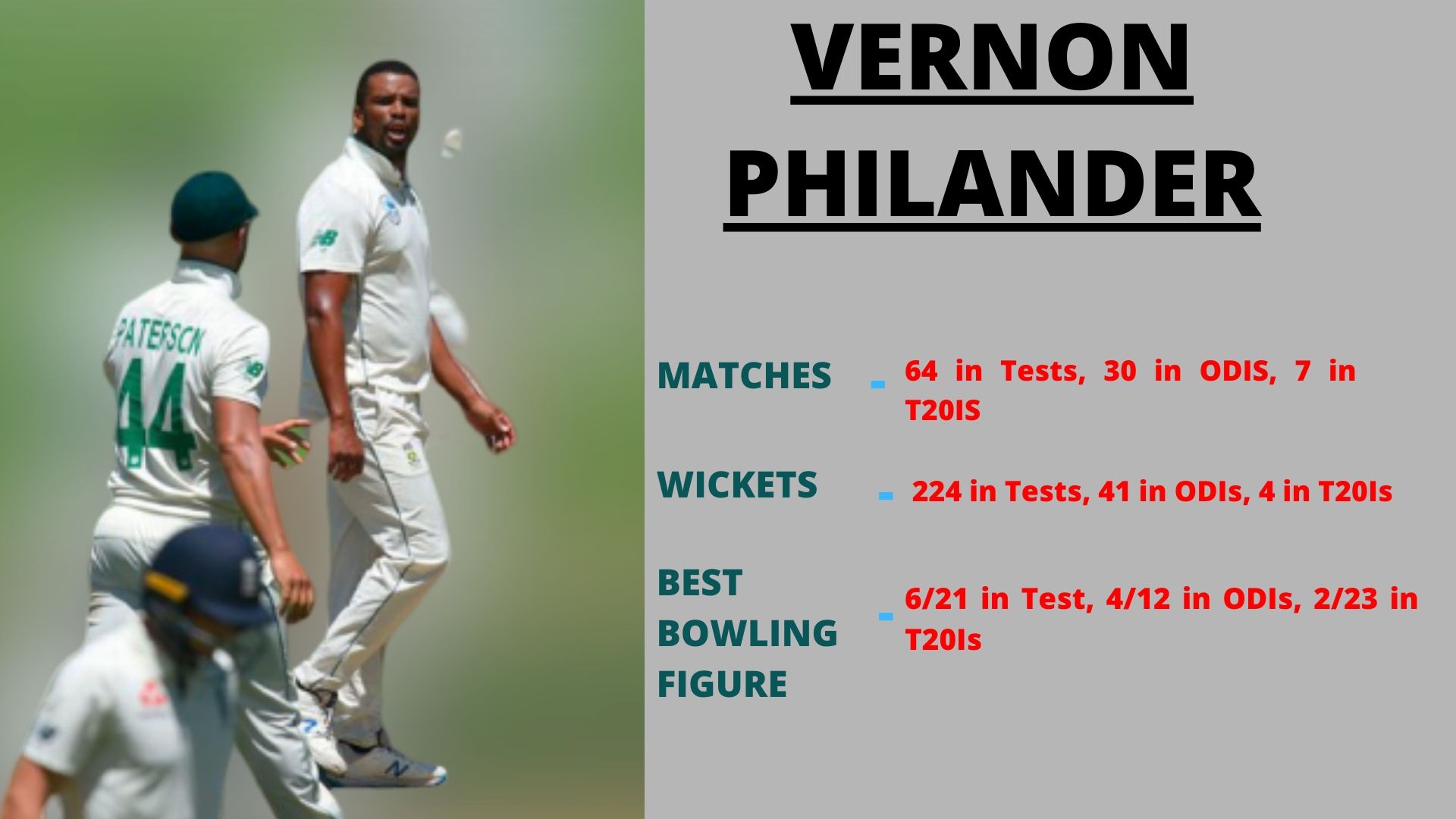 South Africa's Vernon Philander, SAvsENG