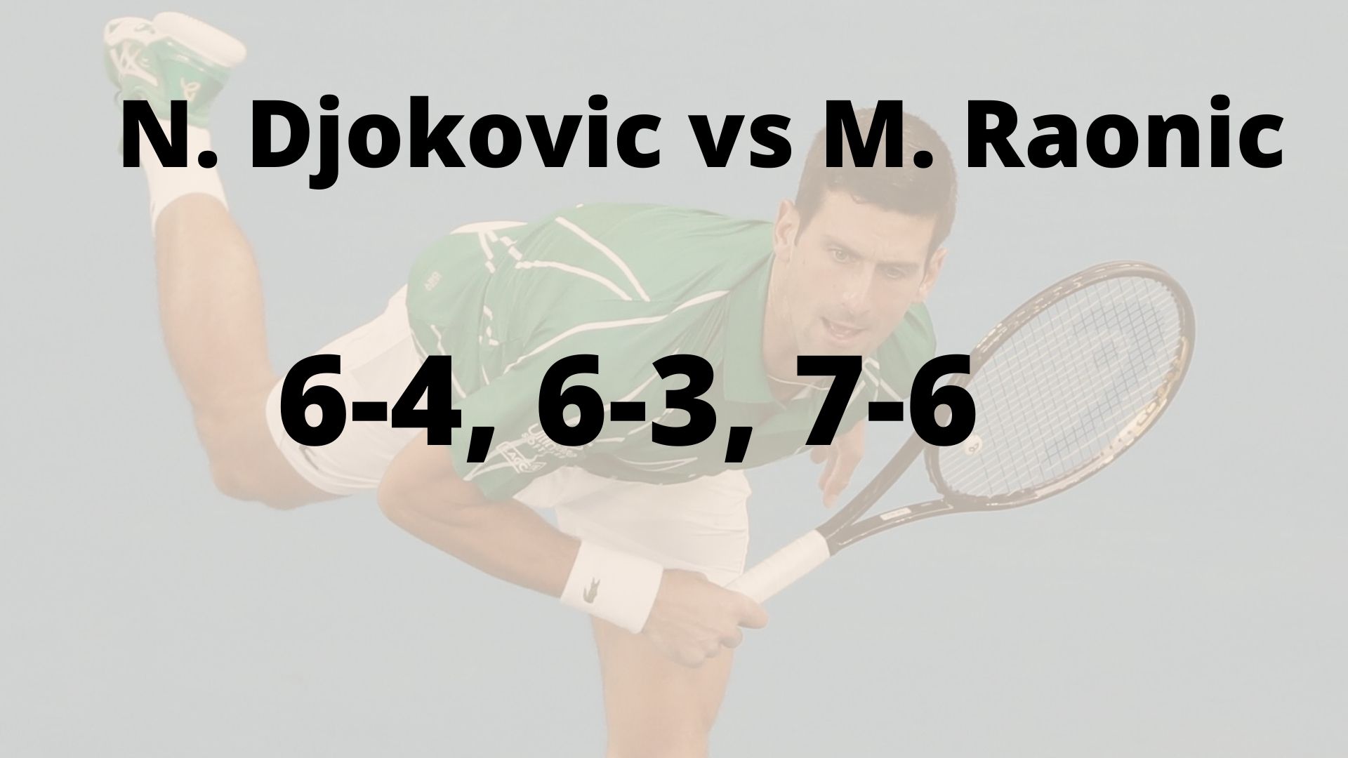 Djokovic beats Raonic