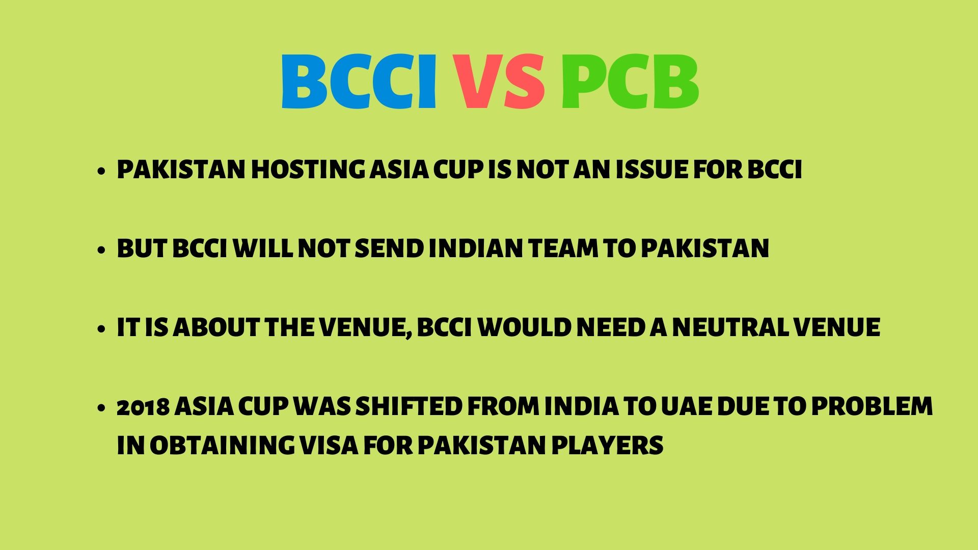 India will not play Asia Cup in Pakistan: BCCI