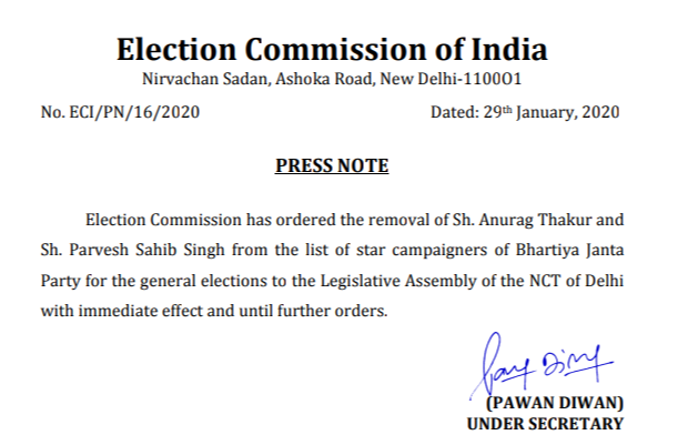 election commission on anurag thakur