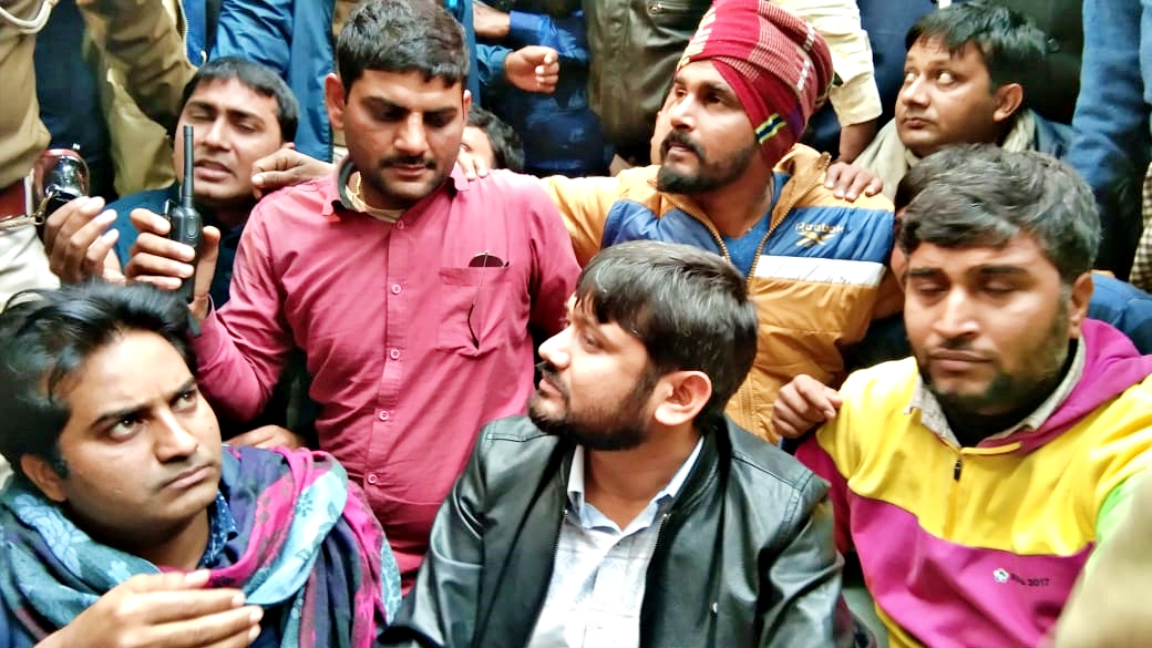 Kanhaiya Kumar was stopped outside the Bhitiharwa ashram