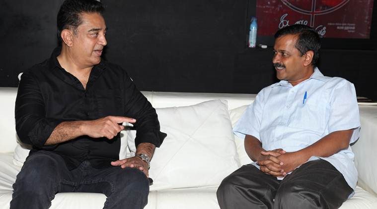 Kamal Supports AAP Arvind Kejriwal