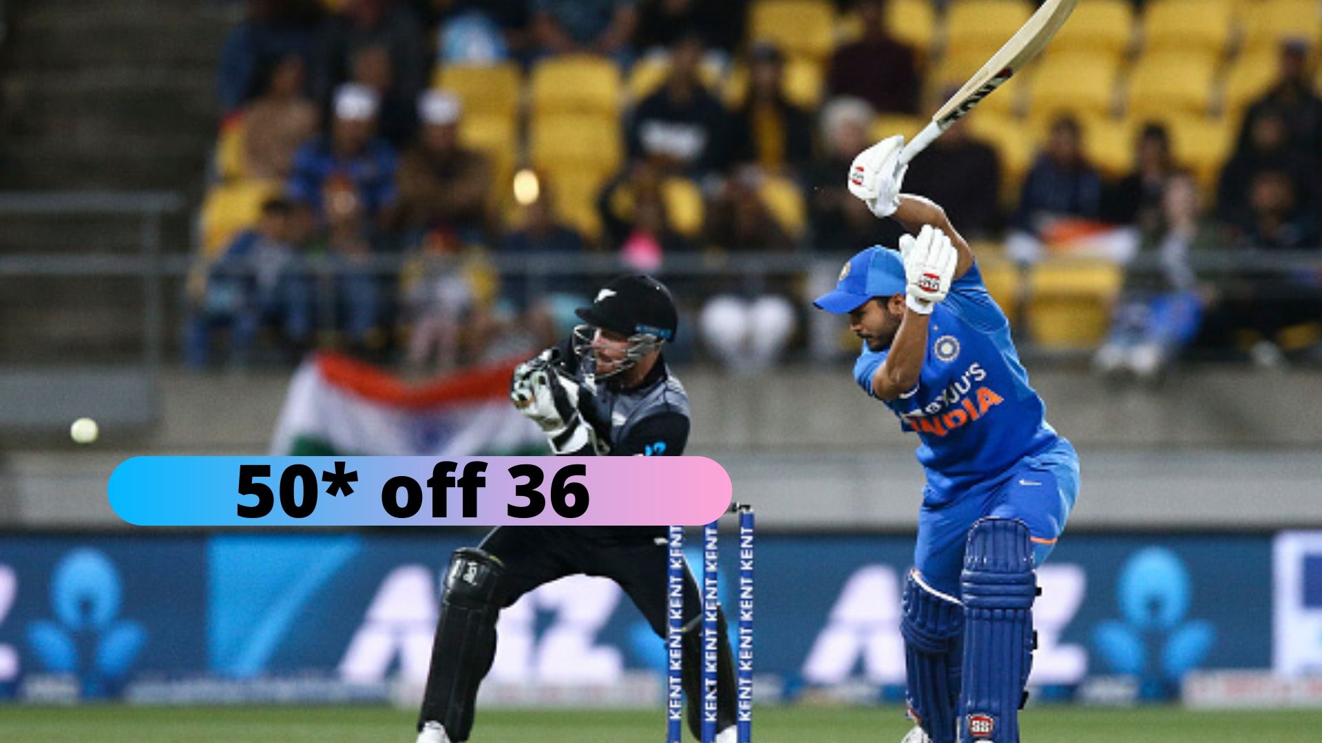 Manish Pandey's unbeaten 50 runs innings helped India set a competitive total for New Zealand.