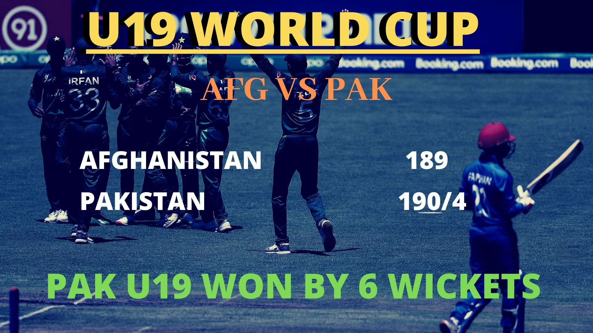 ICC U-19 WC, Pakistan beat Afghanistan