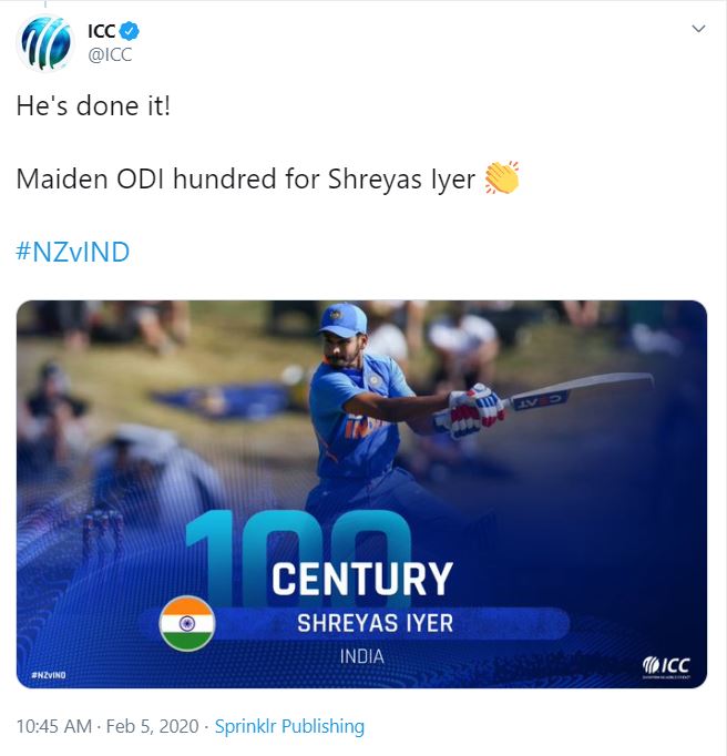 NZvsIND, Shreays Iyer, ICC